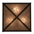 thumbnail image 4 of Meyda Tiffany 166367 Loon 3 Light 20" Wide Semi-Flush Square Ceiling Fixture - Bronze, 4 of 7