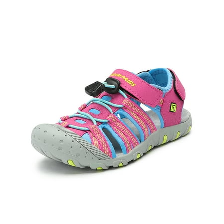 

Dream Pairs Boys Girls Summer Athletic Sandals Kids Beach Walking Sandals 171111-K FUCHSIA/CYAN/NEON/GREEN Size 11 Little Kid