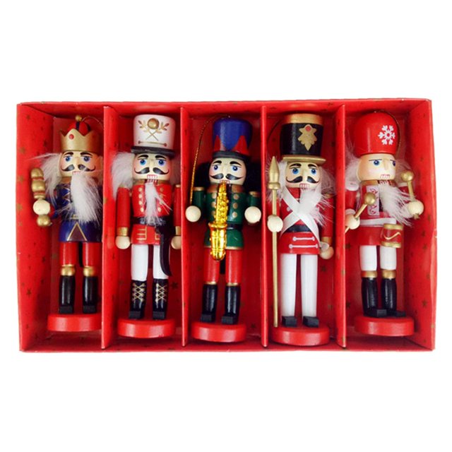 Baterista Cascanueces,Muñeca Marioneta de Madera Soldado Figuras Modelo Colgante,Adornos cascanueces pintados a mano,Estatuilla de madera Adornos de Navidad Regalo de cumpleaños,Decoración