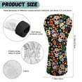 thumbnail image 6 of Yuyamidu Skull Golf Club Head Covers PU Leather Golf Head Covers Driver Covers Hippie Flowers Golf Headcover Fariway Wood Headcover Hybrid Covers, 6 of 7