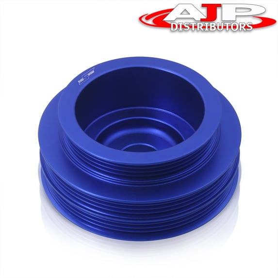 AJP Distributors JDM Light Weight Aluminum Under Drive Crank Pulley Wheel Anodized Blue Compatible/Replacement For Honda Civic CRV CRX Del Sol / Acura Integra B16A B18C B20 B-Series Engine