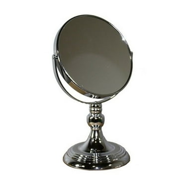 7x Magnifying Makeup Mirror with 360° Rotation - Chrome Finish - Double Sided Vanity Mirror for Close Up Detail Makeup Application