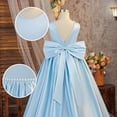 thumbnail image 4 of HAYIMI Child Elegant Satin Dress For Girls Sleeveless Long Gown Summer Pageant And Performances Soft Comfort And Flowy Tailored Fit Cozy Dresses, 4 of 8