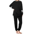 thumbnail image 4 of SHINE UP Sweatsuits Womens 2pcs Sets Jogger Set Casual 2 Piece Outfit Striped Sweatshirts Long Tracksuits, 4 of 10