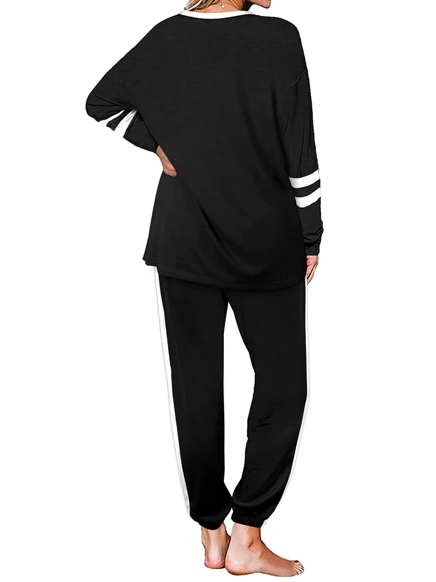 Shine Up Women's Striped Sweatsuit 2-Piece Tracksuit Set photo 3