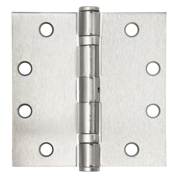 BRINKS Commercial - 4 1/2" Ball Bearing Door Hinge, Satin Chrome Finish - Smooth Opening and Closing for Light to Medium Weight Doors C63