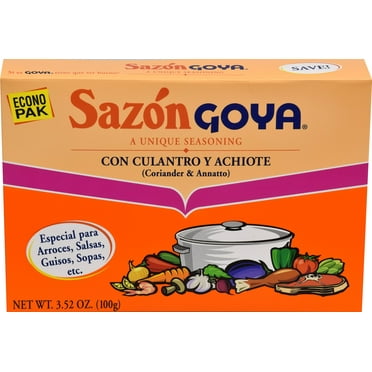 Goya Foods Sazón Seasoning With Coriander & Annatto, 3.52 Ounce