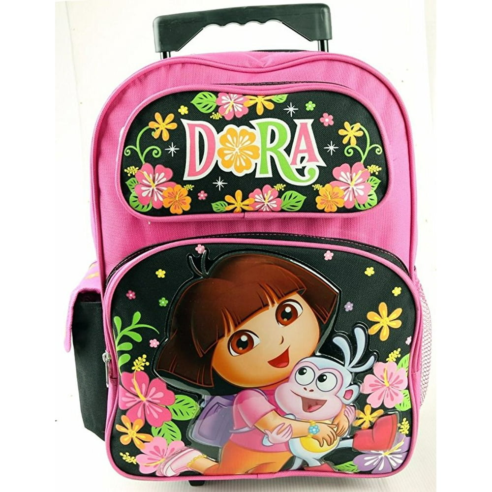 Dora The Explorer NEW Dora Girls Kids 16" Large Rolling Backpack Bag