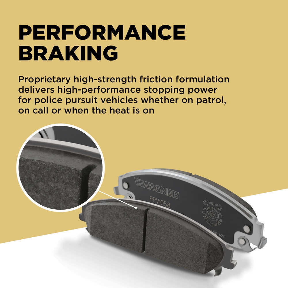 Wagner Brake PPV1057B Police Pursuit Vehicle Rear Disc Brake Pad Set