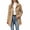 Khaki, variant on Women's Wool Blend Trench Coat Lapel Collar Single Breasted Belted Waist Long Sleeve Business Casual Dressy Fall Winter Outerwear Jacket Black