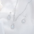thumbnail image 1 of Conjunto de joyas de diamantes de imitación, mano de obra fina Versátiles conjuntos de joyas de boda Hermosos para fiestas, 1 of 8