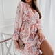 thumbnail image 5 of ICHUANYI Liquidación Vestido bohemio con cuello en V y manga larga con estampado de volantes para mujer ICHUANYI WER202308234048, 5 of 9