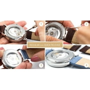 Hirsch Crocograin Bonded Leather Watch Strap - White - M - 12mm - Gold Buckle