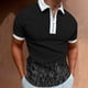 thumbnail image 2 of Playera de Manga Corta Athleisure con Media Cremallera y Solapa Impresa en 3D para Hombre Pompotops  oipoqjl24965, 2 of 3
