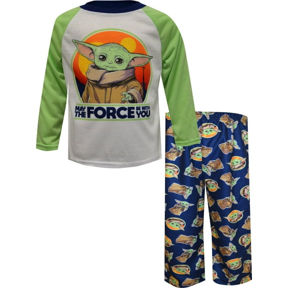 AME Sleepwear Boys Star Wars Mandalorian The Child Grogu Toddler Pajamas (3T)