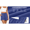 thumbnail image 4 of Rosvigor 2 Pack Women Shorts High Waisted Athletic Shorts for Women with Pockets for Gym Workout Running Lounge, 4 of 7