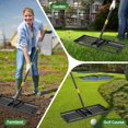 thumbnail image 2 of Lawn Leveling Rake, 30 Inch Heavy Duty Lawn Leveler with Adjustable Handle, Yard Soil Grass Dirt Leveling Rake Ground Level Tool, 2 of 7