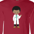 thumbnail image 4 of Inktastic African American Boy, Doctor, Boy Wearing Lab Coat Long Sleeve T-Shirt, 4 of 5