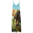 thumbnail image 4 of Colorful Elephant Flower Sleeveless Dress for Women Clothing Female Women's Summer Skirt, 4 of 7