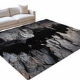 Abstract Stone Washable Area Rug 6 x 9 ft Modern Artistic Realistic ...