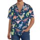thumbnail image 1 of Fotbe Dinosaur Camisa Estampada de Manga Corta para Hombre, Casual de Verano, Estilo Playero, Sin Arrugas-Large, 1 of 5