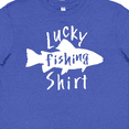 thumbnail image 4 of Inktastic Lucky Fishing Shirt- Fish Youth T-Shirt, 4 of 5