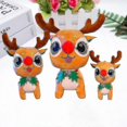 thumbnail image 2 of Cute Brown Plush Christmas Moose Christmas Decoration Doll Ornament Children's Gift Deer Toy (1pcs, Brown), 2 of 4