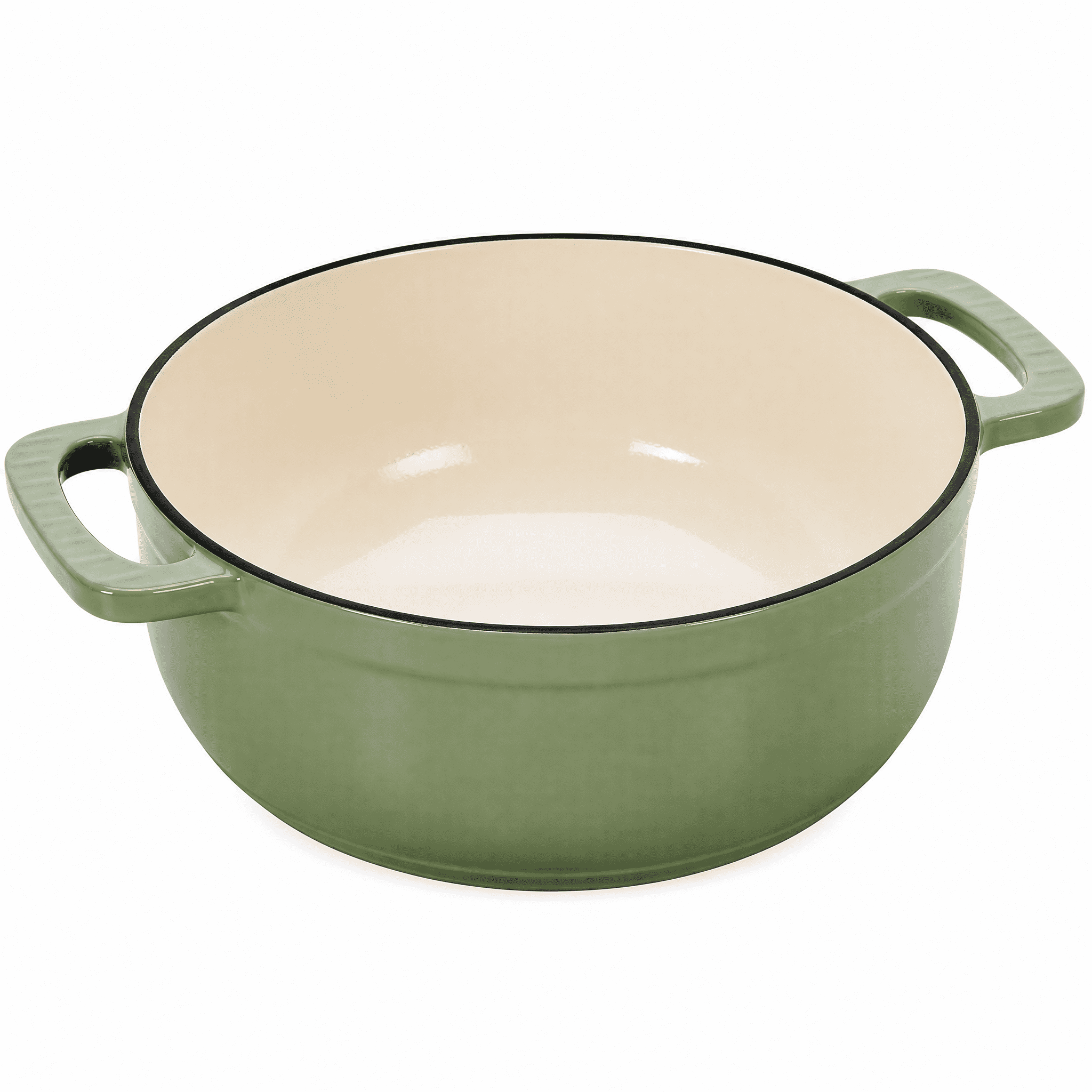 6QT Enameled Cast Iron Dutch Oven, 14LB Thickened Cast Iron, Non-Stick Enamel, Oven/Gas/Induction Compatible, Heat-Resistant Handles + Silicone Gloves