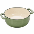 thumbnail image 2 of 6QT Enameled Cast Iron Dutch Oven, 14LB Thickened Cast Iron, Non-Stick Enamel, Oven/Gas/Induction Compatible, Heat-Resistant Handles + Silicone Gloves, 2 of 12