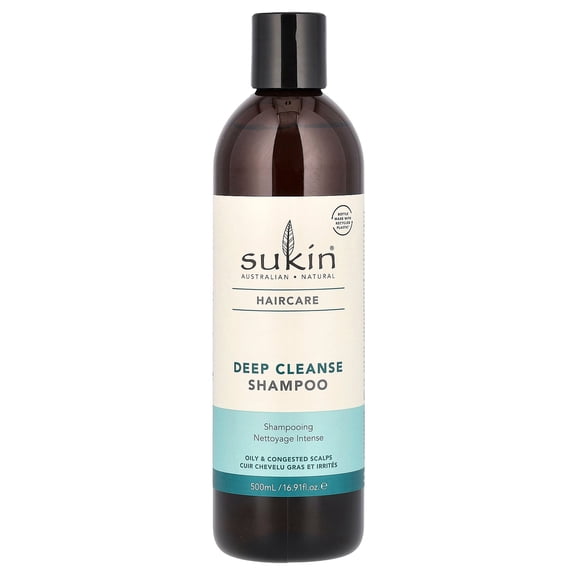 Sukin Haircare, Deep Cleanse Shampoo, Oily & Congested Scalps, 16.91 fl oz (500 ml)