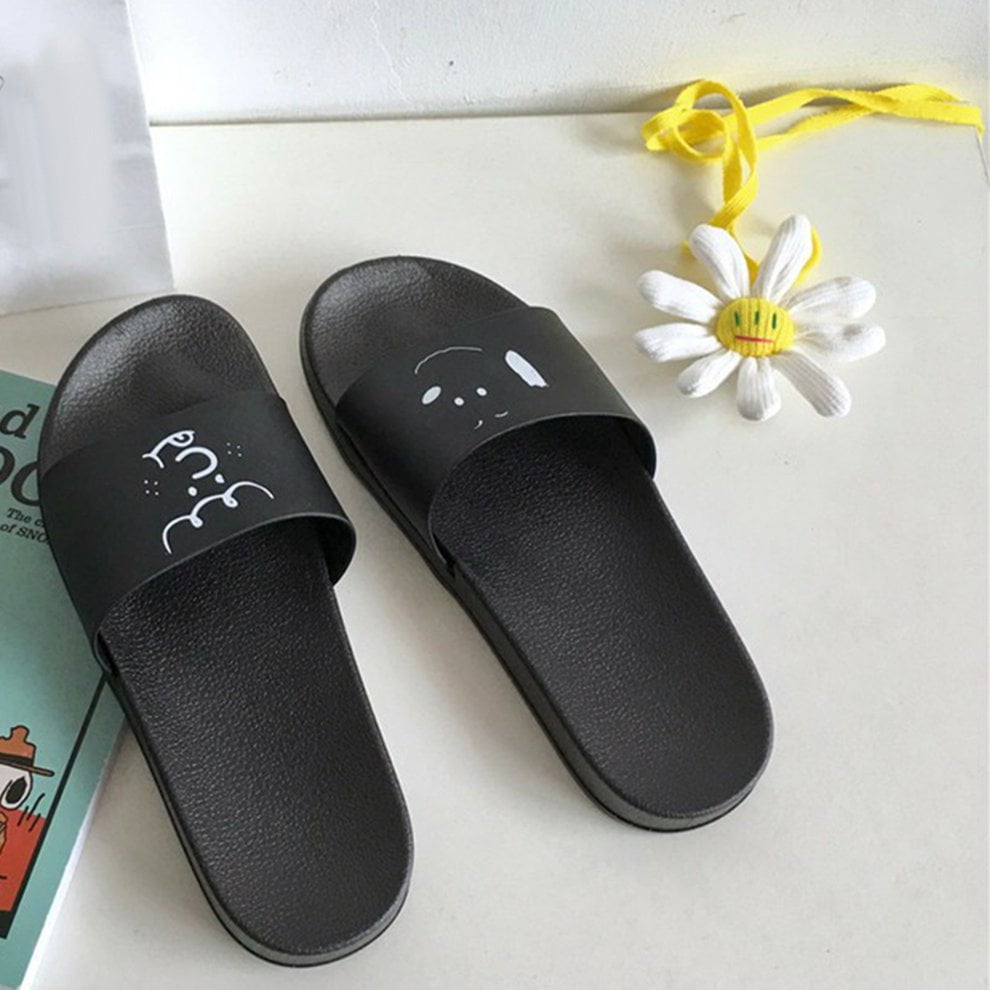 cute black slippers