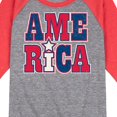 thumbnail image 3 of Instant Message - America Stacked - Toddler & Youth Raglan Graphic T-Shirt, 3 of 7