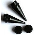 thumbnail image 2 of Black Acrylic Tapers AND Black Plugs gauges ear stretching kit – Size=1/2" 12mm, 2 of 2