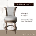 thumbnail image 3 of Maven Lane Tabouret de Cuisine Pivotant en Bois, Chêne Réhabilité, Lot de 2, 3 of 6