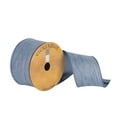 thumbnail image 1 of Vickerman Q180920 2.5 in. x 10 Yards Forever Blue Woven Stripe Ribbon, 1 of 1