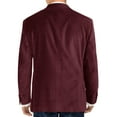 thumbnail image 2 of LN LUCIANO NATAZZI Mens Two Button Velvet Blazer Working Buttonholes Suit Jacket Burgundy, 2 of 4