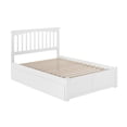thumbnail image 4 of Mission Full Wood Platform Bed with Footboard and Storage Drawers in White, 4 of 13