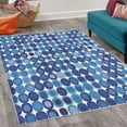 thumbnail image 2 of Mid Century Decorative Rug, Retro-Themed Styled Round Edged Mosaic Inspired Repeated Square Motif, Quality Carpet for Bedroom Dorm and Living Room, 6 Sizes, Violet Blue, by Ambesonne, 2 of 4