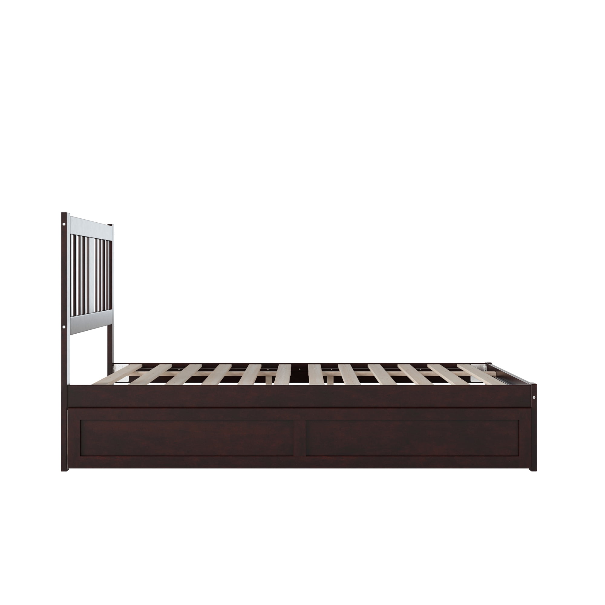 AFI Tahoe 14" Full Wood Platform Bed Frame with Twin Trundle, Espresso