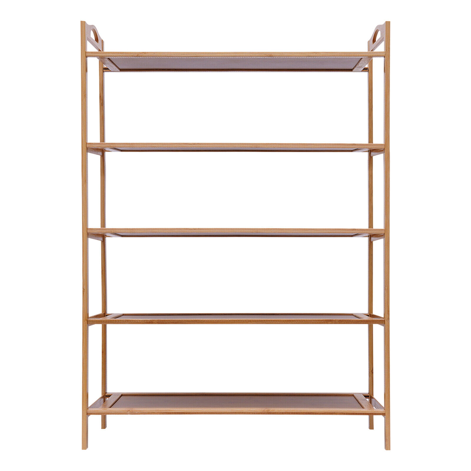 Shoe Racks Natural Bamboo 5-Tiers for 10-25 Pairs, 20 Inch/ 30 Inch/ 35  Inch/ 40 Inch Extra Wide Tall Shoe Storage Shelf for Entryway (Size 