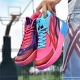thumbnail image 6 of Dopamine Mandarin Duck Actual Combat Basketball Shoes for Men, Pink And Purple Color-Blocking High-Top Sneakers, Breathable Shock-Absorbing Student Sports Boots, 6 of 7