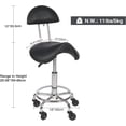 thumbnail image 2 of Lineslife Saddle Stool with Back Support, Upgrade Ergonomic Saddle Chair with Wheels for Spa, Salon, Massage and Esthetician, Adjustable Hydraulic Seat, Black, 2 of 8