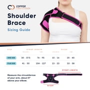 Copper Compression Recovery Shoulder Brace - Pink & Black