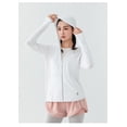thumbnail image 2 of Upf 50+ Protection Solaire Vêtements pour Femmes Sweat à Capuche Zippé Manches Longues Pêche Course Randonnée Veste Performance Extérieure, Blanc, TG, 2 of 5