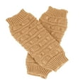 thumbnail image 3 of Bmisegm Winter Gloves Women Women Knitted Wool Open Finger Half Finger Short Warm Pattern Mittens C, 3 of 5