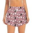 thumbnail image 4 of Lsque Cute Calf Printed Women's Running Shorts with Liner Pockets,Elastic Quick Dry Workout Athletic Gym Yoga Shorts,Womens High Waist Shorts-X-Large, 4 of 9