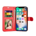 thumbnail image 4 of Tekcoo Wallet Phone Case For iPhone Xs Max / iPhone XR, Luxury PU Leather [Red] ID Cash Credit Card Slots Holder Carrying Folio Flip Cover [Detachable Magnetic Hard Case] & Kickstand & Hand Strap, 4 of 8