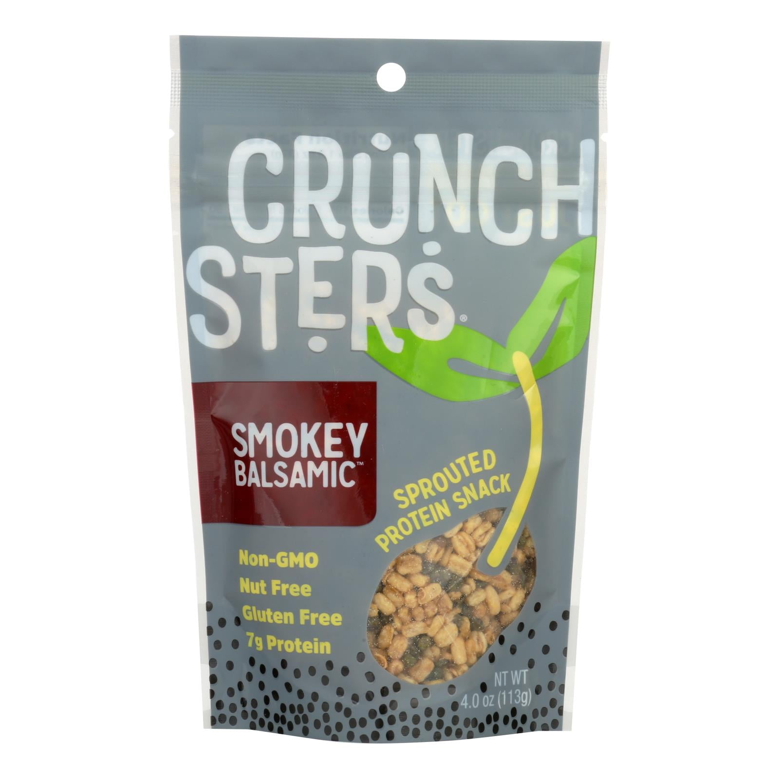 Crunchsters - Sprouted Protein Snack - Smokey Balsamic - Case of 6 - 4 oz