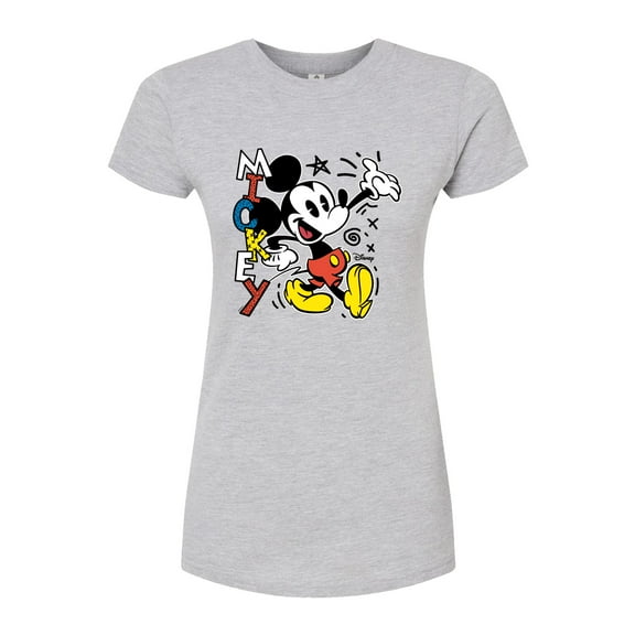 Disney - Mickey Pop - Juniors Fitted Graphic T-Shirt