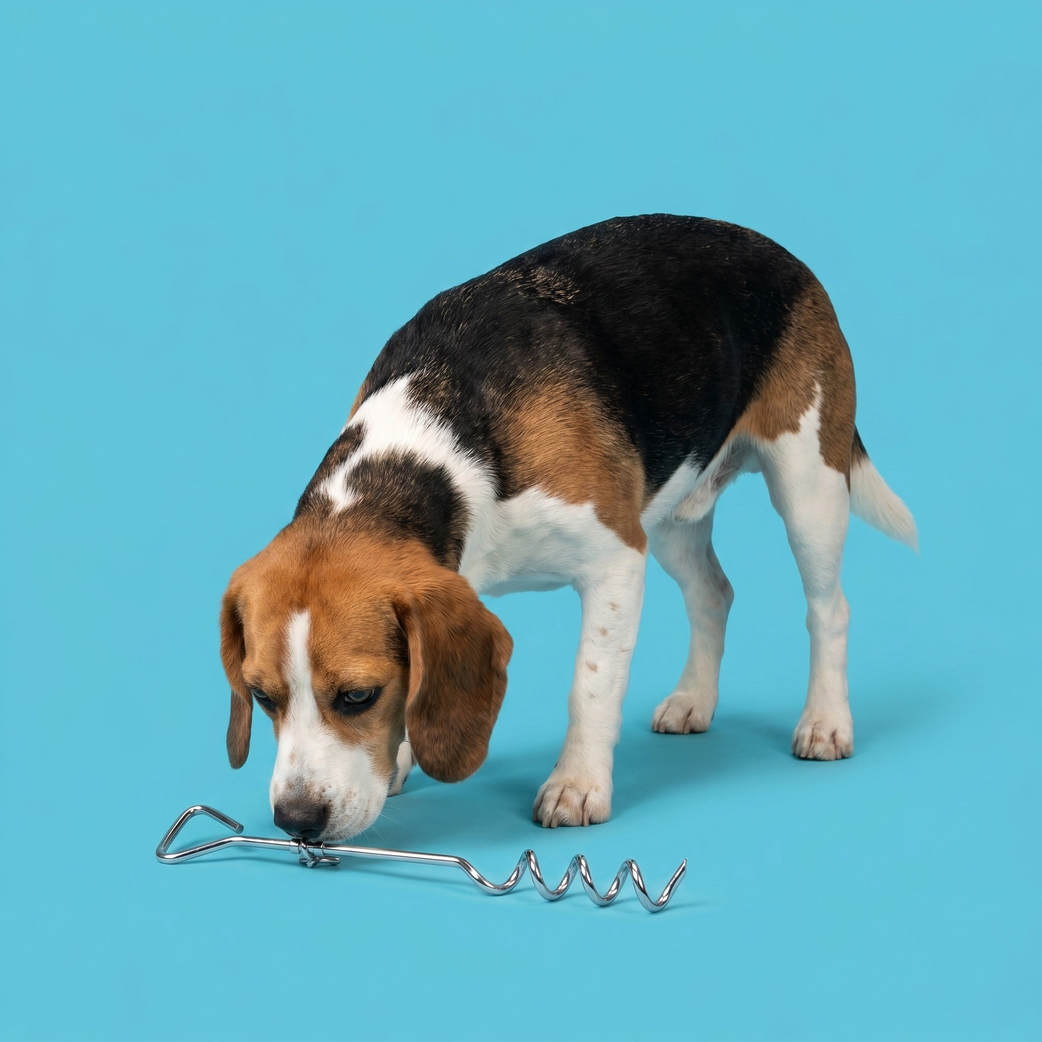 (3 pack) Vibrant Life Medium Spiral Steel Stake for Dogs, M, 18"